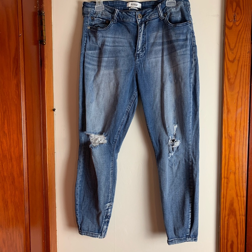 Pistola Distressed Cuffed Jeans